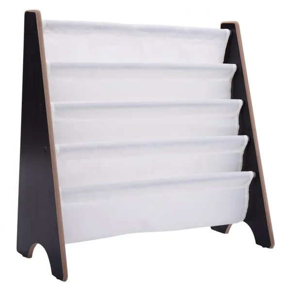 Bibliothèque pour Enfants 4 Compartiments Bibliothèque Porte-revues Etagère à Livres en Bois, 62x26x60cm, Naturel