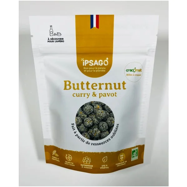 Bille apéritive butternut curry pavot 80g