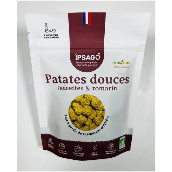 Bille apéritive patate douce noisette romarin 80g