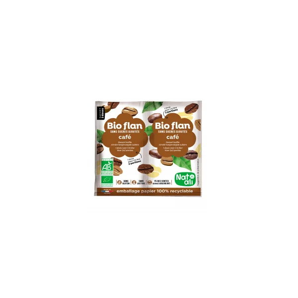 Bioflan café bio sans sucre ajouté - 2 sachets de 5g