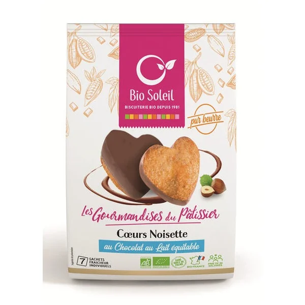 Biscuit coeur noisette au chocolat au lait (7) 180g