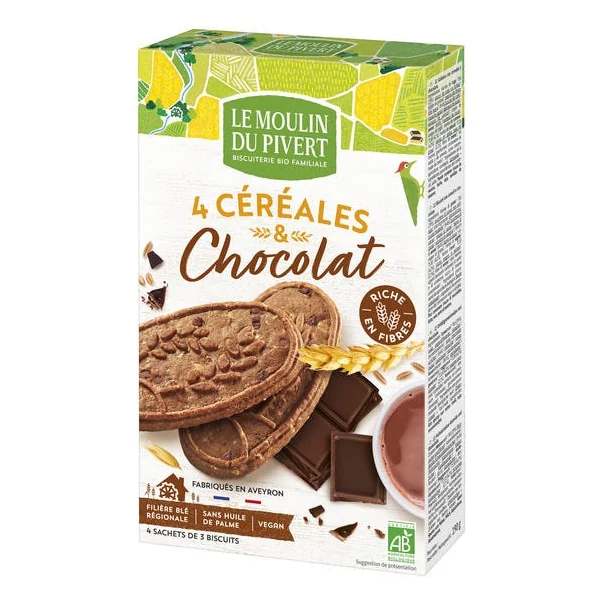 Biscuit petit déj céréales chocolat 190g