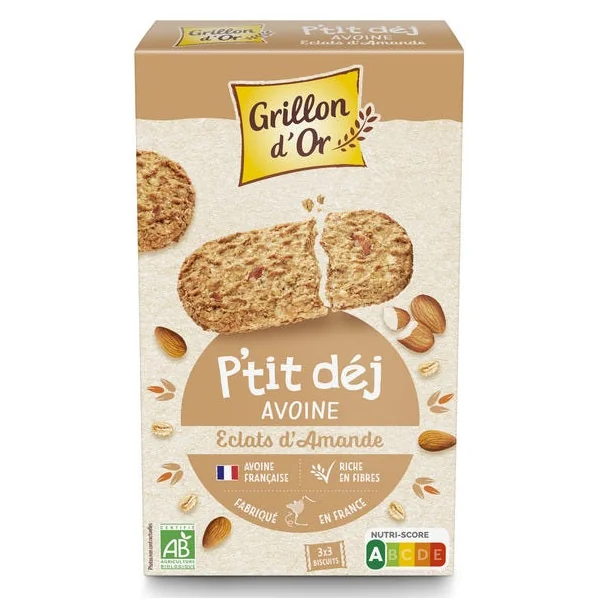 Biscuit petit déjeuner avoine amande 150g