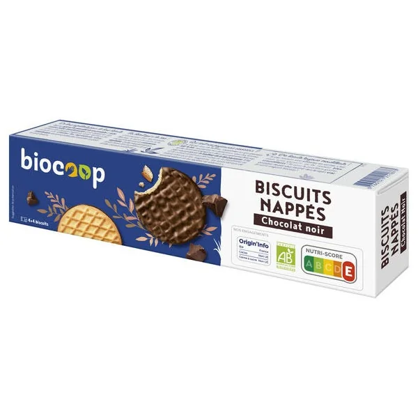 Biscuits nappés de chocolat noir 160g