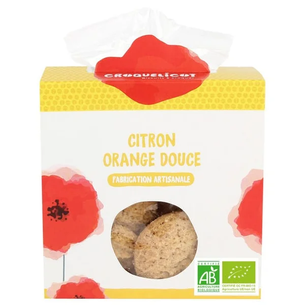 Biscuits Sucrés Citron orange (sachet de 130g)