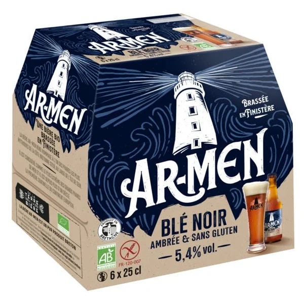 Bière ambrée sans gluten 5.4° 25cl (6) pack