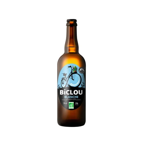 Bière blanche Biclou 5° 75cl