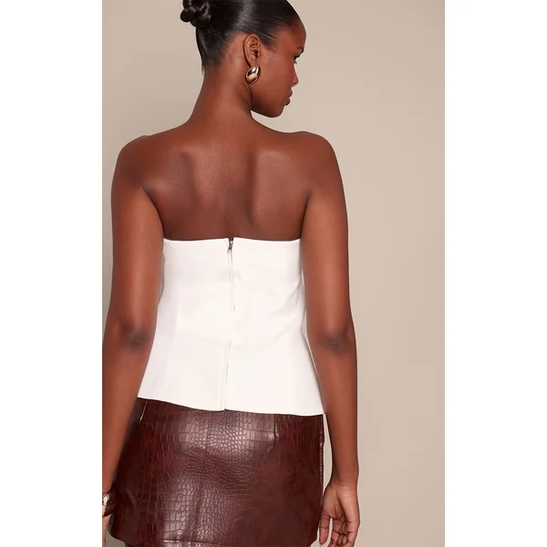 Blanc Bandeau Long Stretch Tissé