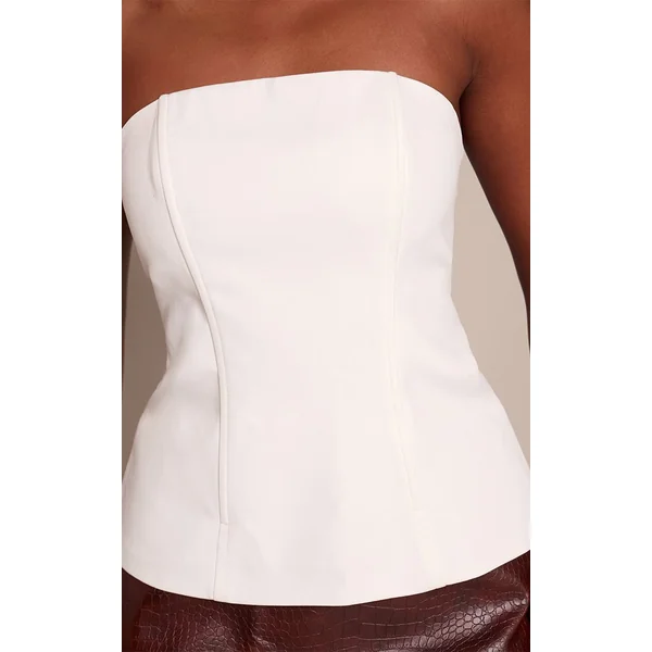 Blanc Bandeau Long Stretch Tissé