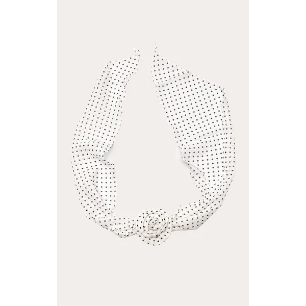 Blanc Corsage Fleur À Pois