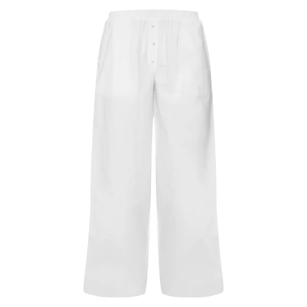 Blanc Pantalon Coordonné À Détails Brodés