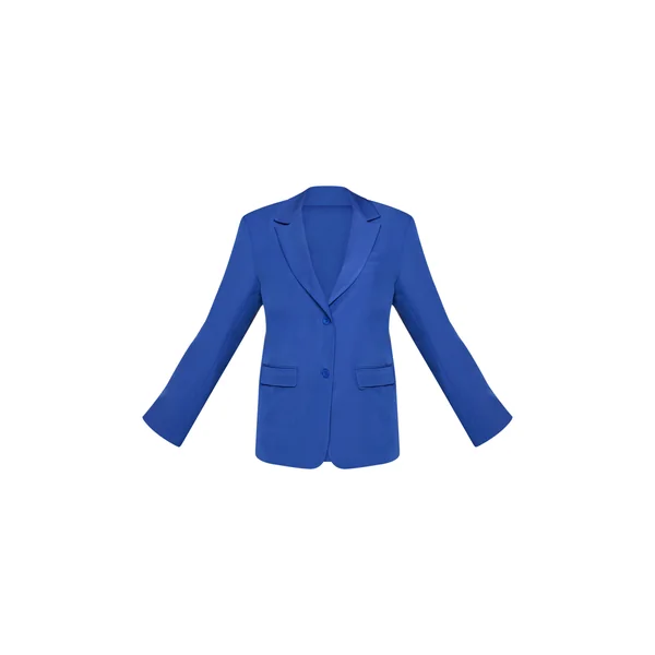 Bleu Cobalt Blazer Dad Oversize Ajusté En Tissu Tissé Coordonné