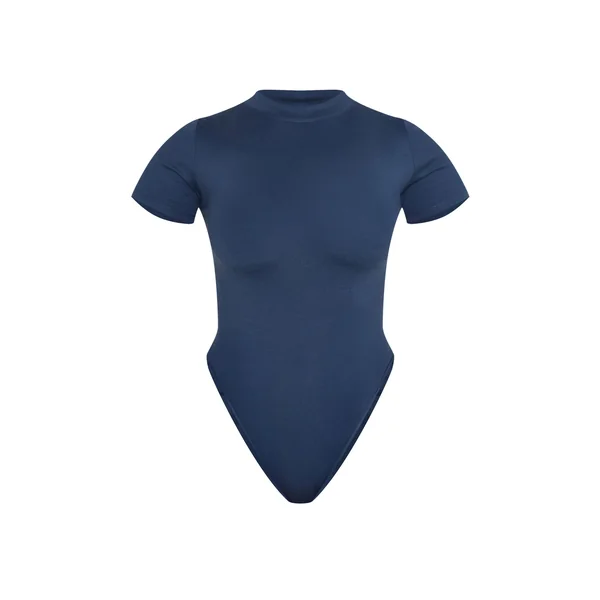 Bleu Marine Body Sculptant À Manches Courtes Shape