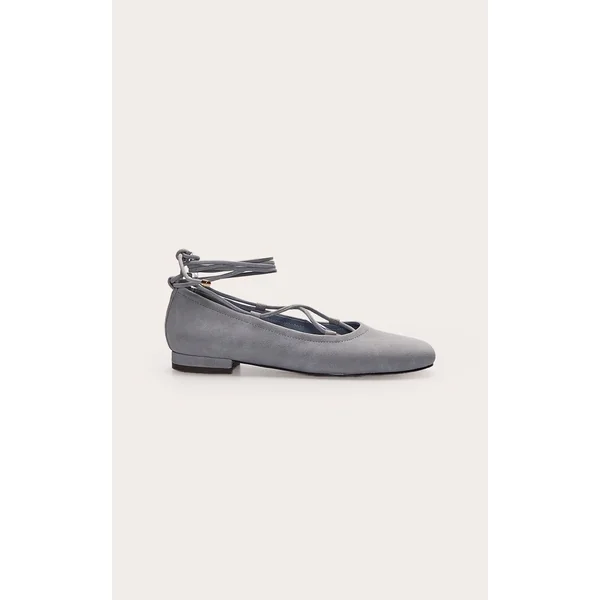 Bleu Poudré Ballerine En Synthétique
