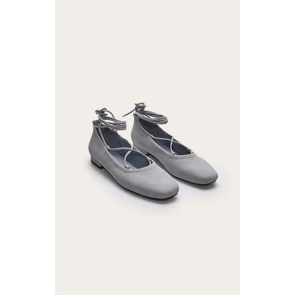 Bleu Poudré Ballerine En Synthétique