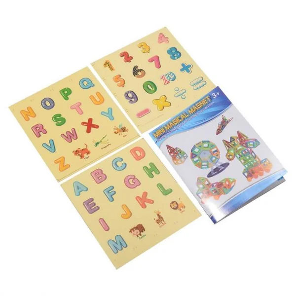 Blocs de construction magnétiques 158 pièces Jeux de construction aimanté Jouets éducatifs pour enfants, en ABS, 3+ans