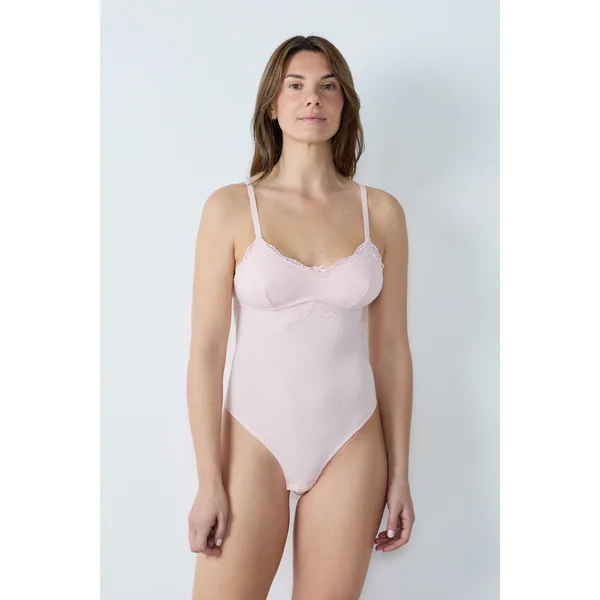 Body post-mastectomie coton et dentelle