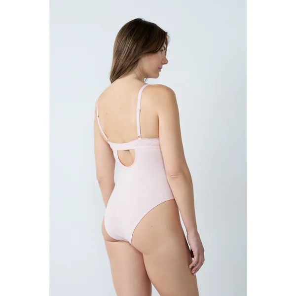Body post-mastectomie coton et dentelle
