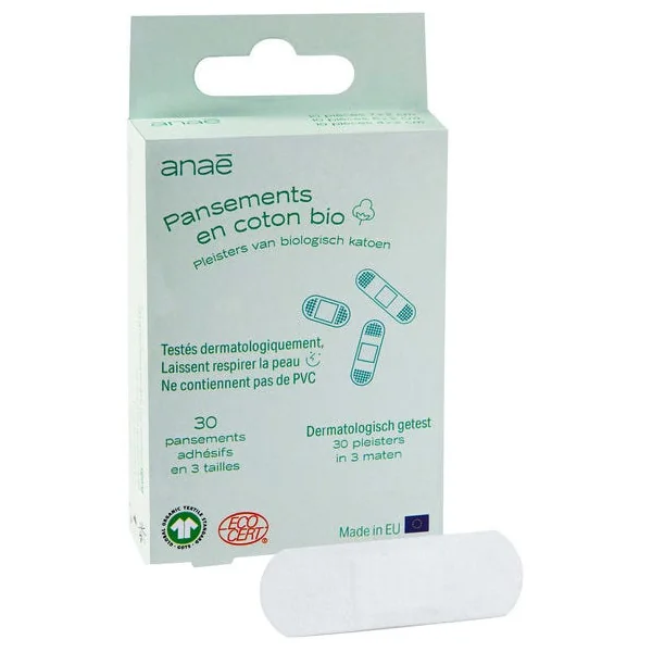 Boite de 30 pansements coton bio