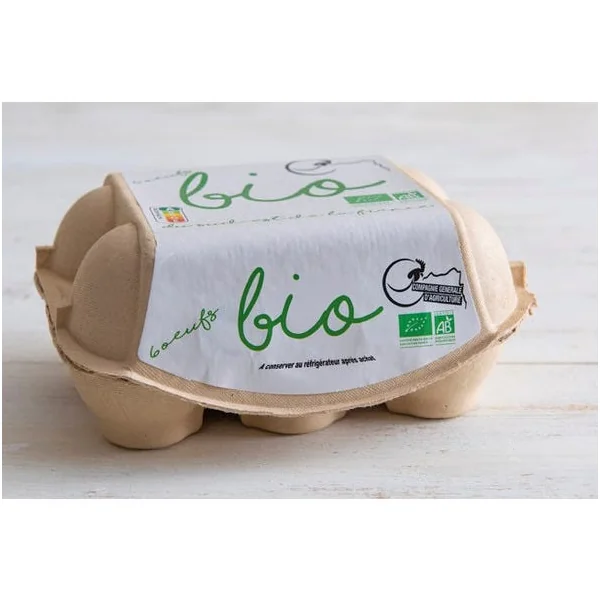 boite de 6 œufs Bio- calibre moyen