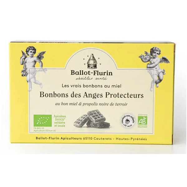 Bonbon des anges protecteurs au miel et à la propolis noire 100g