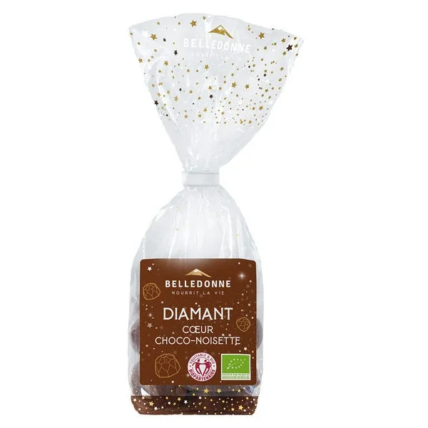 Bonbon diamant coeur choco noisette (8) 120g