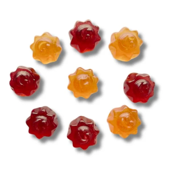 Bonbon duo soleil cerise pêche Bio