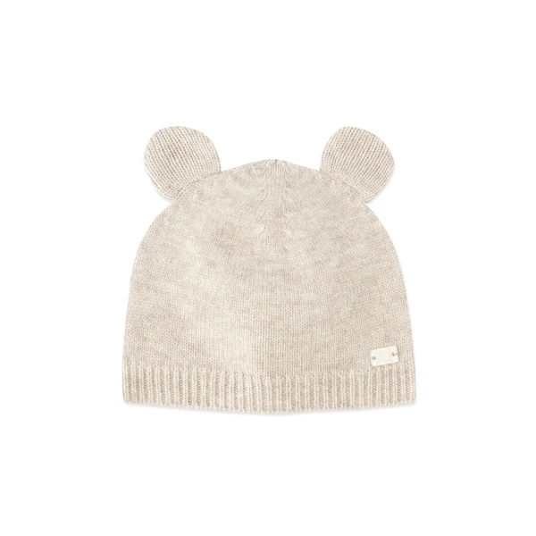 Bonnet lapin en laine cachemire beige chiné unisexe Tartine et Chocolat - Soins Bébé Naturels & Produits Maman Après Naissance