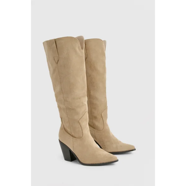 Bottes Cowboy Coupe Large En Synthétique