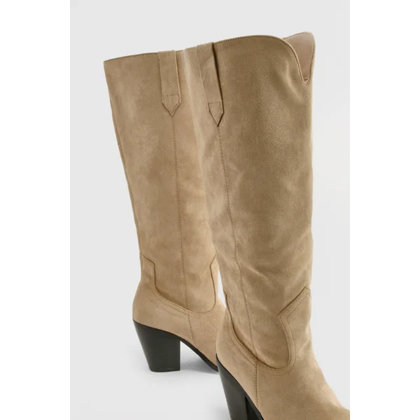 Bottes Cowboy Coupe Large En Synthétique