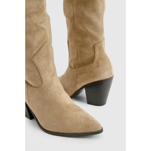 Bottes Cowboy Coupe Large En Synthétique