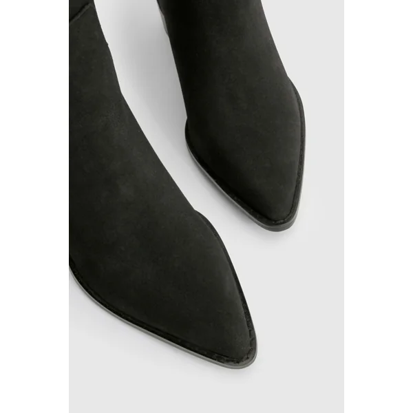 Bottes de cowboy western en nubuck à coupe large
