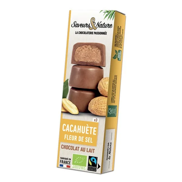 Bouchée chocolat lait cacahuète sel (3) 45g