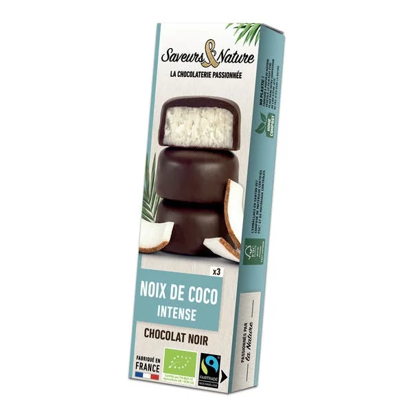 Bouchée coco chocolat noir (3) 45g