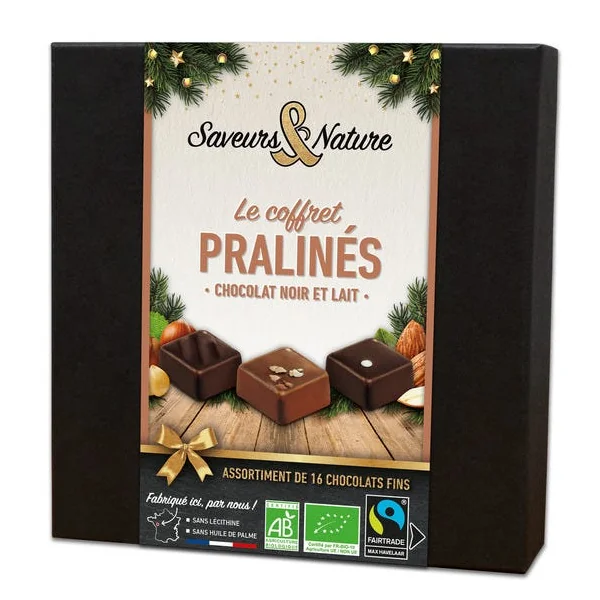 Bouchées praliné chocolat noir lait (16) 125g