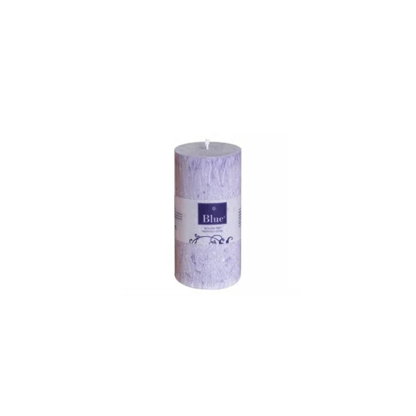 Bougie cylindre en stéarine - Mauve - 75x120mm