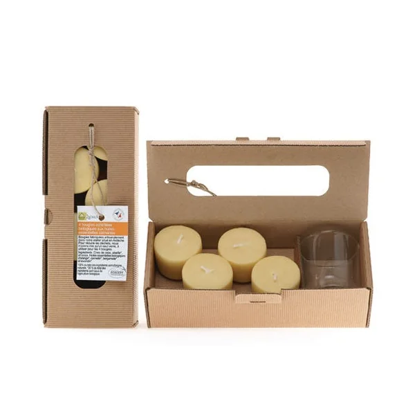 Bougie parf calmante (4)+verre (1)