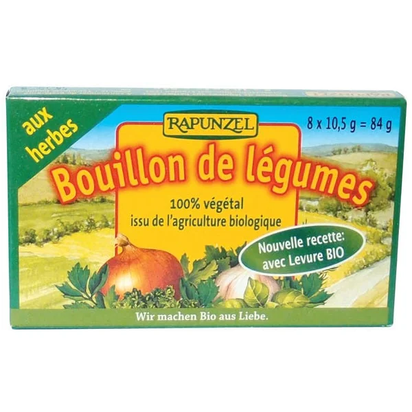 Bouillon de légumes aux herbes en cube