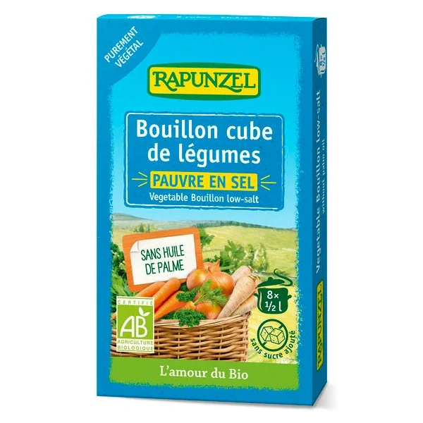 Bouillon légumes cube hyposodé (8) 68g
