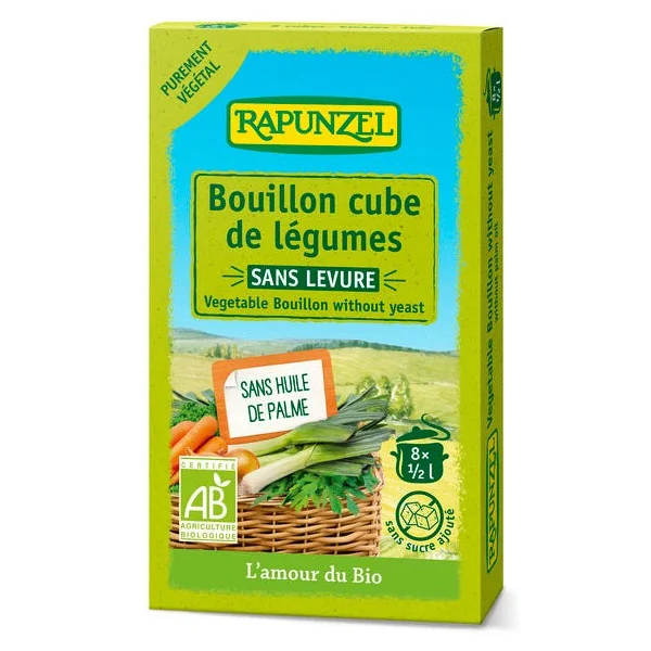Bouillon légumes cube ss levure (8) 80g
