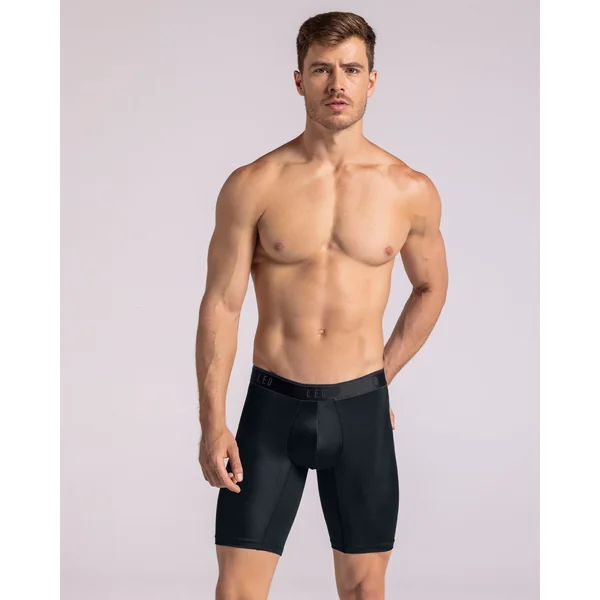 Boxer long en microfibre avec poche ergonomique