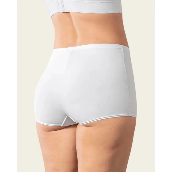 Boxer taille haute en tissu uni.