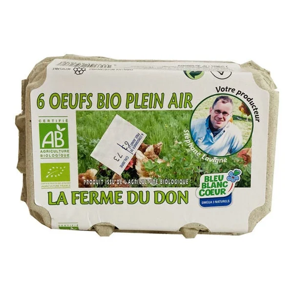 Boîte de 6 oeufs - calibre moyen
