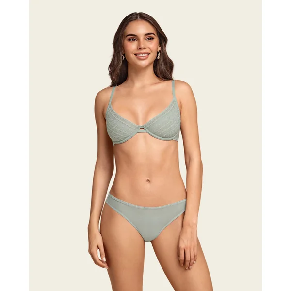Bralette avec arceaux en dentelle légère et douce