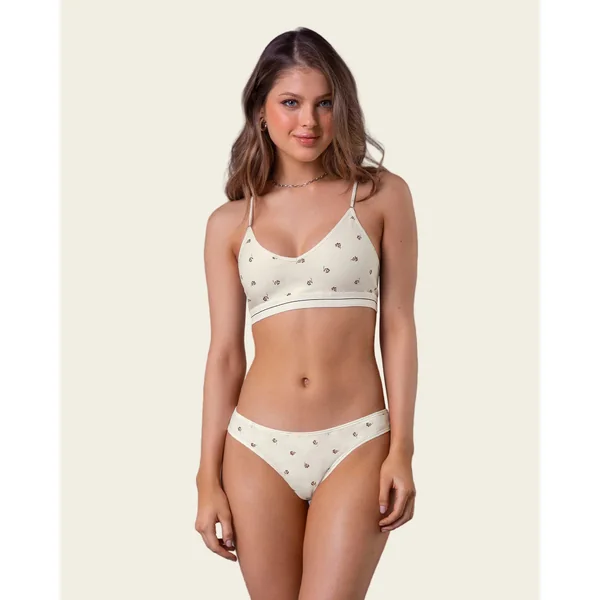 Bralette en coton ultra confortable à bretelles réglables