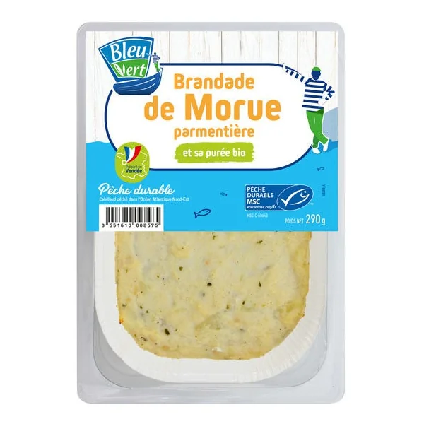 Brandade de morue parmentière et sa purée bio 290g