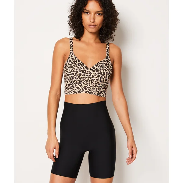 Brassière effet no bra léopard