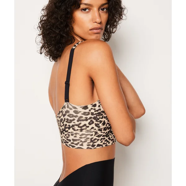 Brassière effet no bra léopard