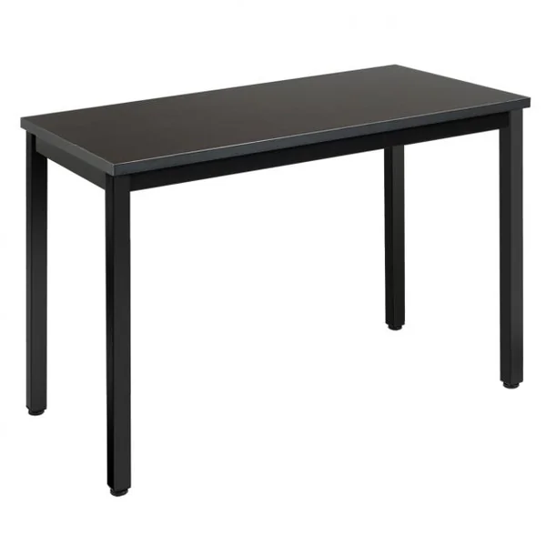 Bureau Informatique Bureau d'Études avec Range-câble Capacité 60kg en Métal+stratifié Mélaminé107x56,5x74cm Noyer