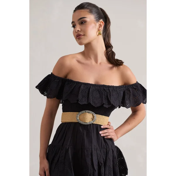 Campora | Ceinture tissée beige naturel